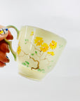 Antique Art Deco hand painted Grafton fine China tea cup and matching saucer and cake plate