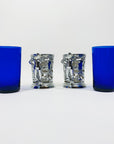 NUDE SLEEVES COBALT BLUE GLASSES
