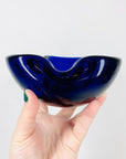 Stunning and rare MCM Murano cobalt blue glass ashtray