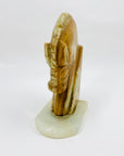 Midcentury onyx horse head bookends