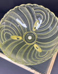 Antique Art Deco footed pressed glass salad/fruit bowl