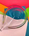 1960s Swedish Strombergshyttan modern glass tear drop bowl