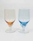 Midcentury harlequin twist stem sweet wine glasses