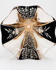 Antique Art Nouveau pink and black enamel glass vase by Karl Palda