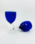 MCM cased cobalt blue wine/cocktail glasses
