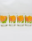 1970s tulip pattern laminated glasses