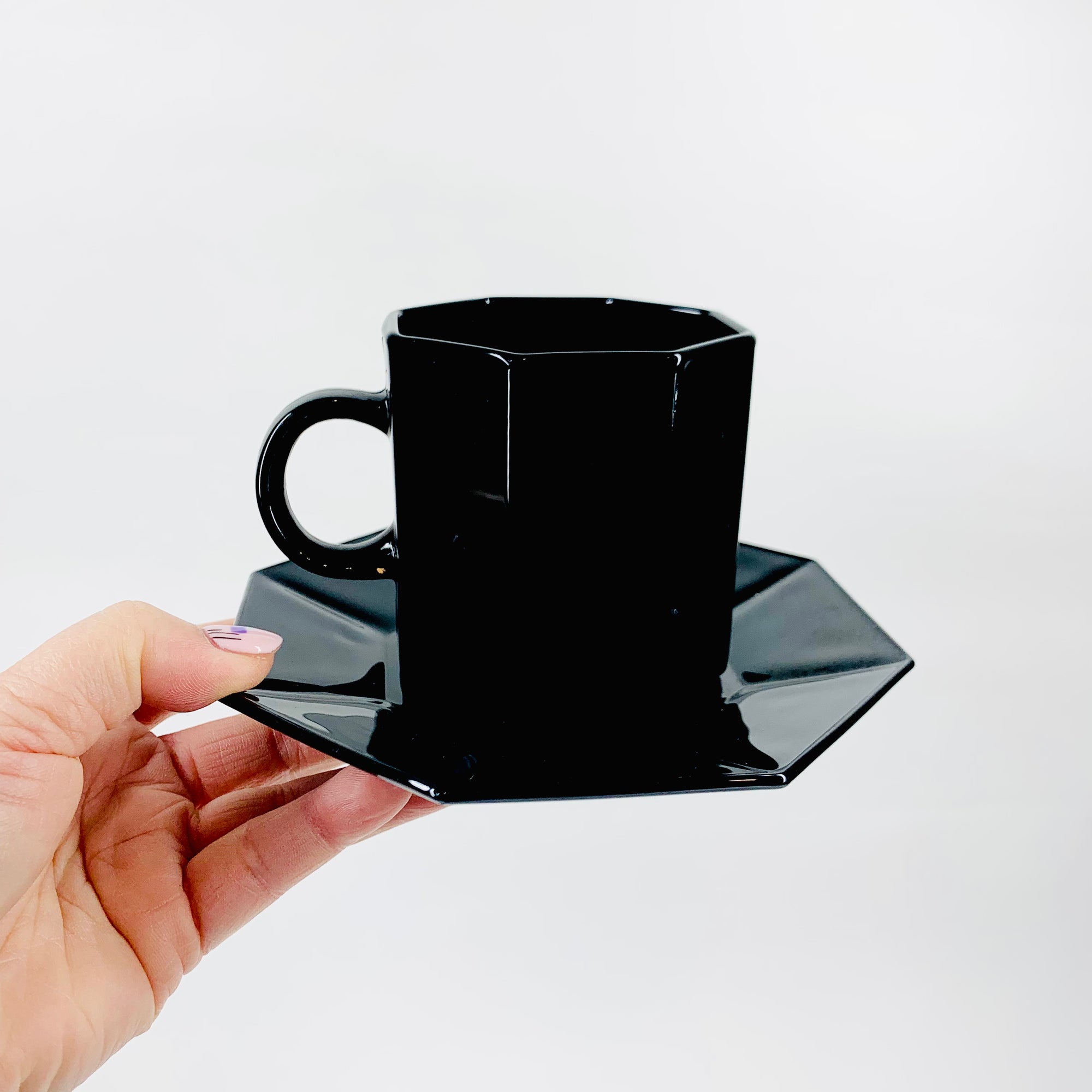 GLASS COFFEE CUP SET