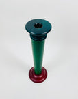 80s Memphis tall wooden candle holder