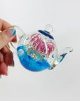 Vintage abstract art glass tea pot paperweight