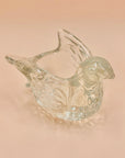 Vintage Avon bird shape glass candle holder