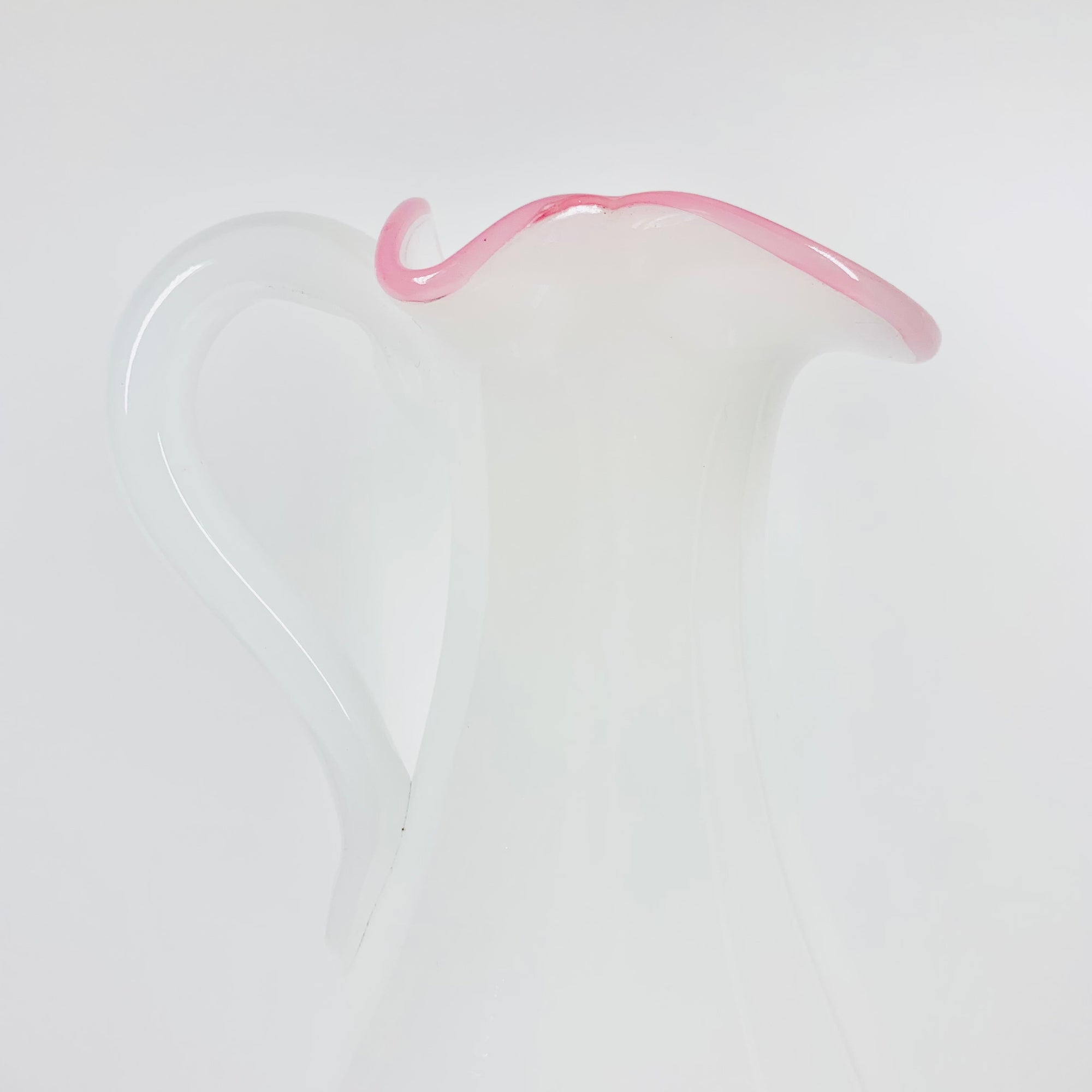ANTIQUE FRENCH WHITE OPALINE GLASS JUG