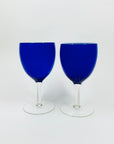 MCM cased cobalt blue wine/cocktail glasses