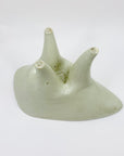 Extremely rare hand made Midcentury modernist Japanese pottery ikebana vessel