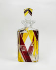 Extremely extremely rare antique Art Deco ruby & gold enamel glass decanter set by Karl Palda