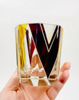 Extremely extremely rare antique Art Deco ruby & gold enamel glass decanter set by Karl Palda