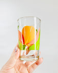 1970s tulip pattern laminated glasses