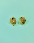 Rare 1960s triple gold plated clip on half knot earrings
