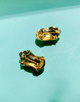 1960s French plated CC clip on earrings