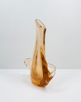 1950s SPACE AGE MURANO PEACH GLASS FINS VASE