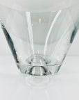 1980s Krosno Poland clear glass bowl with control bubble base