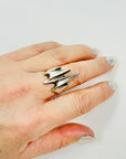 1960s GEORG JENSEN BRUTALIST SILVER RING