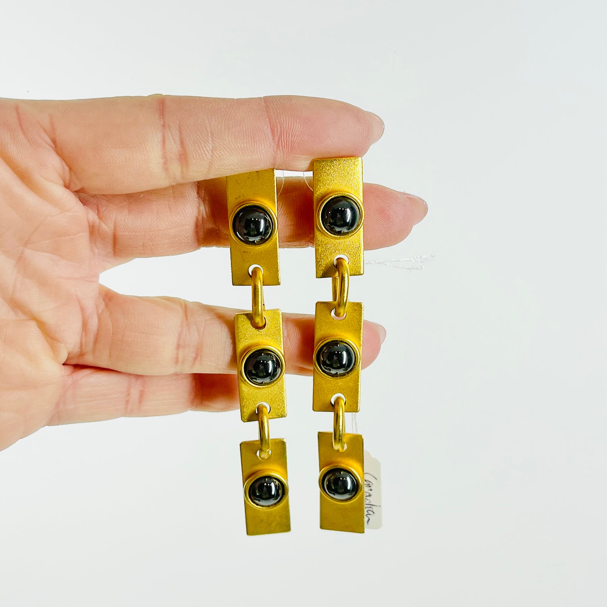 1970s CANADIAN BRUTALIST EARRINGS BROOCH SUITE BY MARTHA STURDY