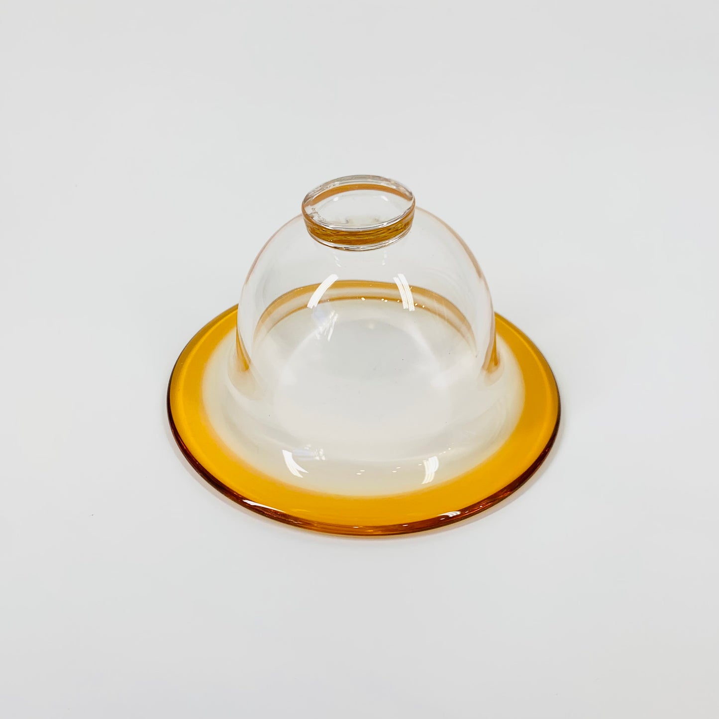 ORANGE RIM GLASS BOWL