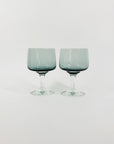 1950s POLISH GREY GLASSES WITH CLEAR STEMS
