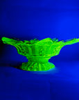 STARBURST URANIUM GLASS BOWL