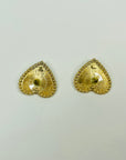 2024 CHANEL QUILTED PEARL HEARTS PIERCED EARRINGS