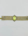 VICTORIAN STYLE URANIUM GLASS BRACELET