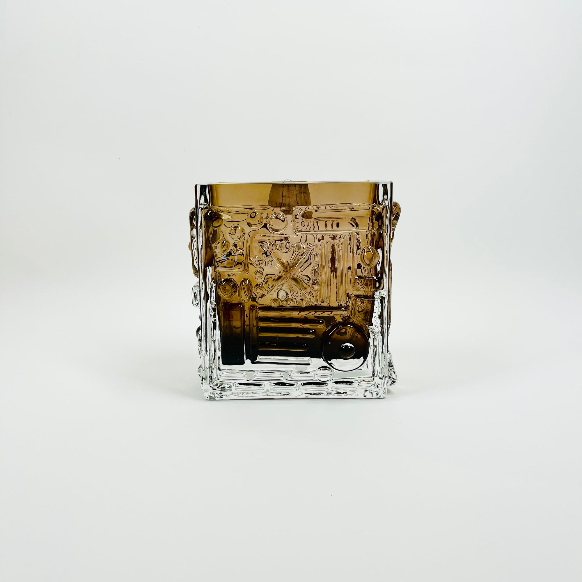 1950s BRUTALIST SOMMERSO GLASS VASE BY JOSEF SCHOTT