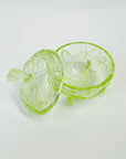ANTIQUE ART DECO URANIUM GLASS VANITY SET