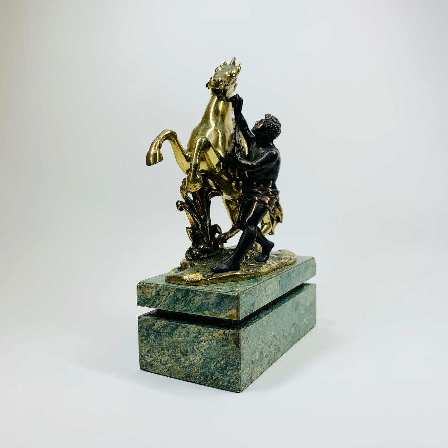 PAIR 19TH CENTURY BRONZE MARLEY HORSES