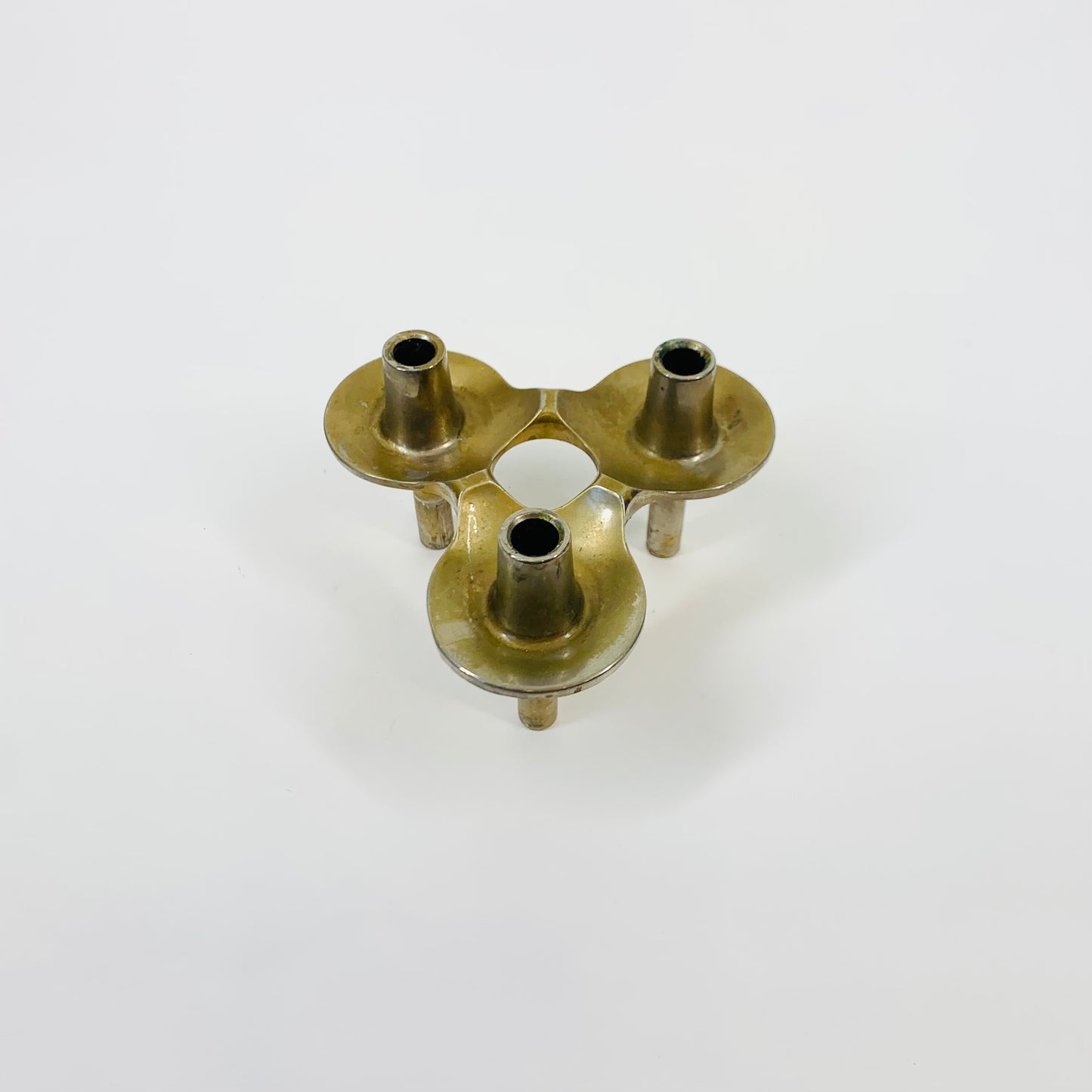 60s STOFF NAGEL BRUTALIST CANDLE HOLDER (67 BRASS)