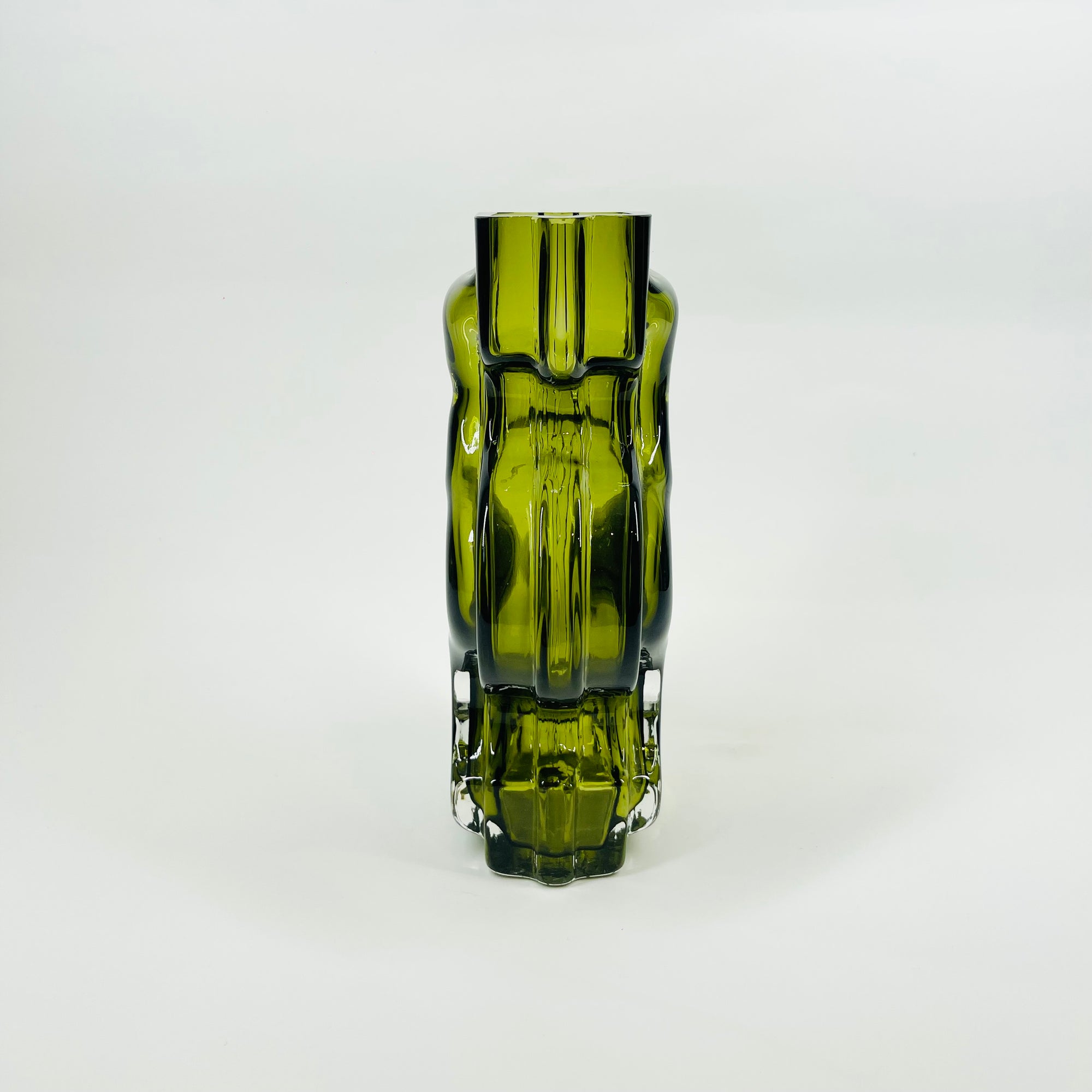 MIDCENTURY FINNISH GLASS EMMA MALJAKKO VASE BY HELENA TYNELL FOR RIIHIMAEN LASI