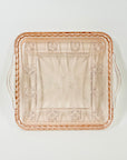 ANTIQUE DEPRESSION PINK PRESSED GLASS PLATE/BOWL/DINNER SERVICE