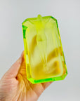 ART DECO URANIUM GLASS NUDE PIN DISH/ASHTRAY