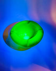 1940s GREEN MURANO URANIUM SOMMERSO GLASS BOWL/ASHTRAY