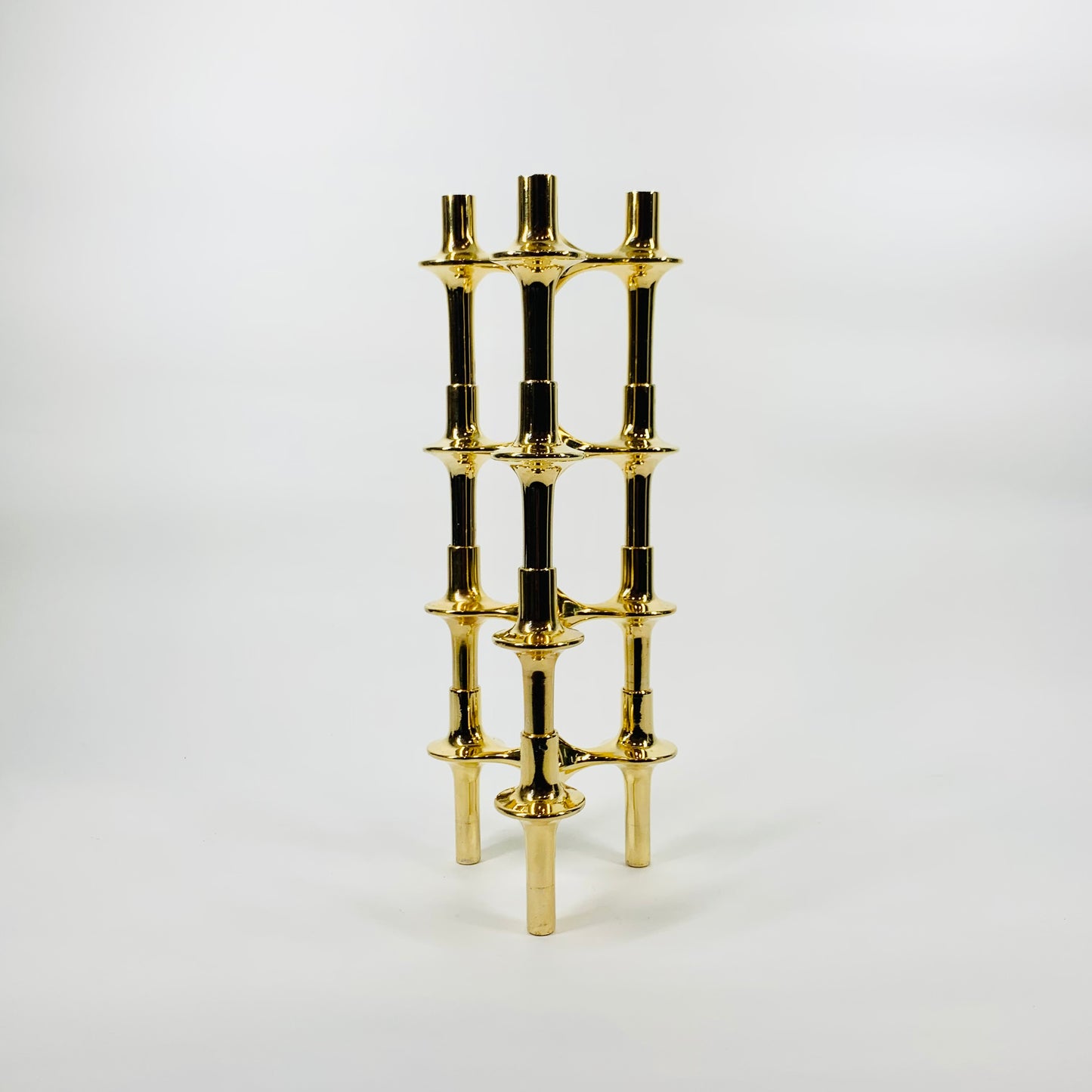 60s STOFF NAGEL BRUTALIST CANDLE HOLDER (67 BRASS)