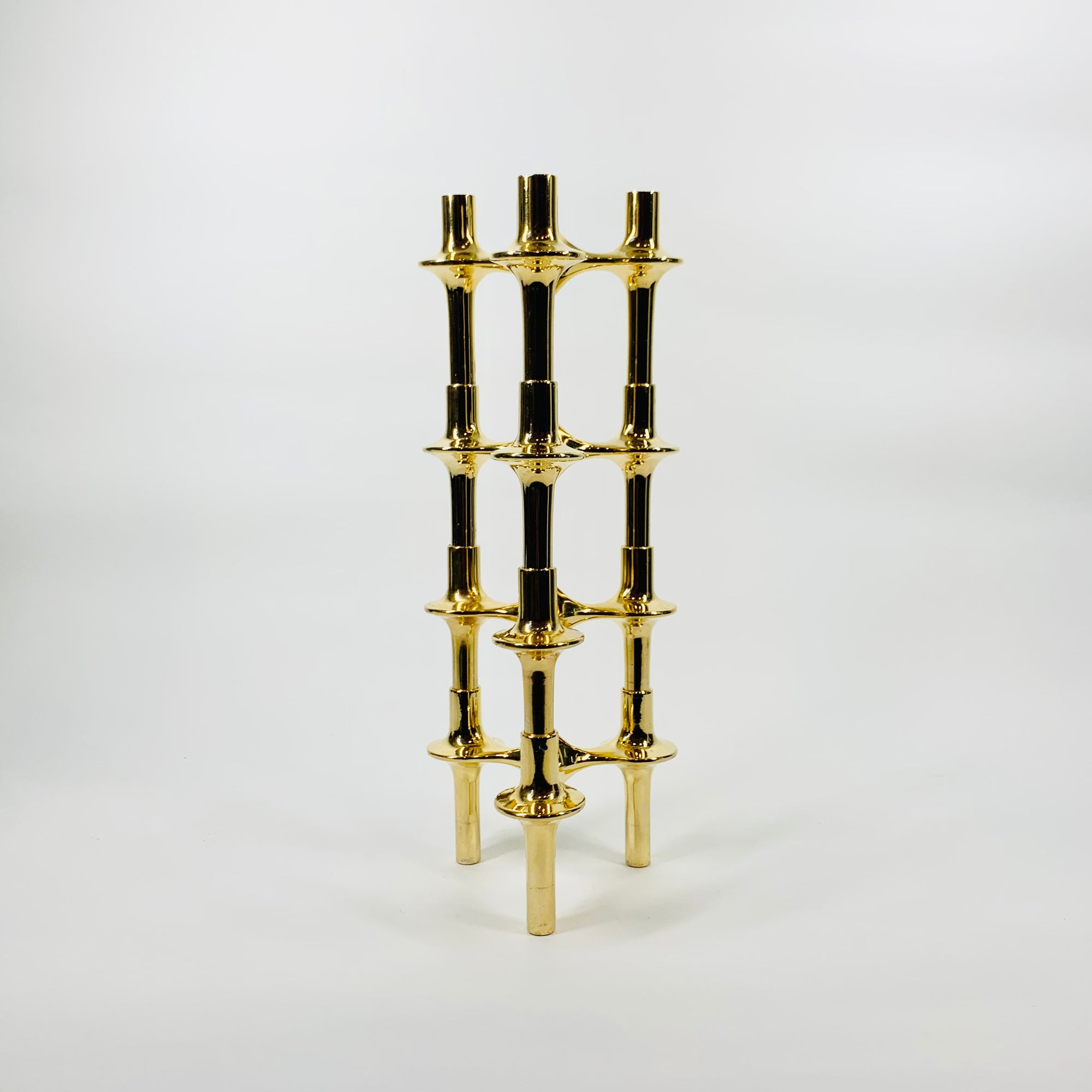 60s STOFF NAGEL BRUTALIST CANDLE HOLDER (67 BRASS)