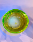 1940s LIME GREEN MURANO URANIUM SOMMERSO GLASS BOWL/ASHTRAY