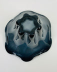 70s GREY FLOWER GLASS BOWL