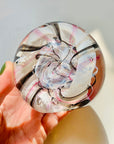 WHITE SWIRLS ABSTRACT PAPERWEIGHT