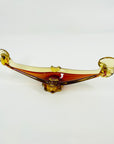 1950s MURANO RED AMBER GLASS GONDOLA/ASHTRAY