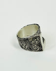 1990s TOM FORD ERA GUCCI ETCHED SIGNET SILVER RING