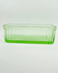 ANTIQUE DEPRESSION GREEN URANIUM GLASS FRIDGE BOX