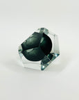 1960s DARK GREY SOMMERSO DIAMOND FACETED GLASS BOWL