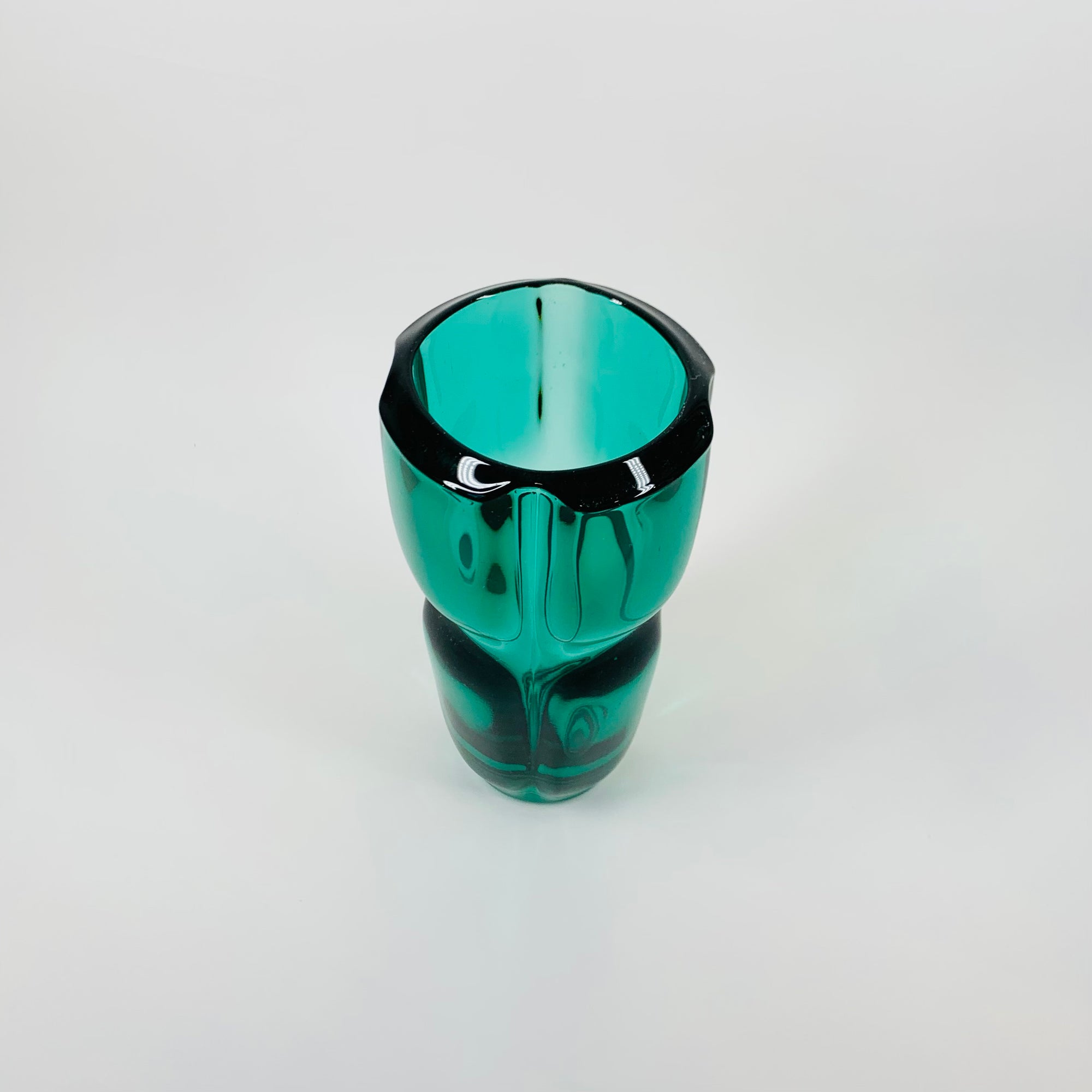 1960s SKLO UNION RUDOLFOVA GLASS VASE BY FRANTISEK VIZNER