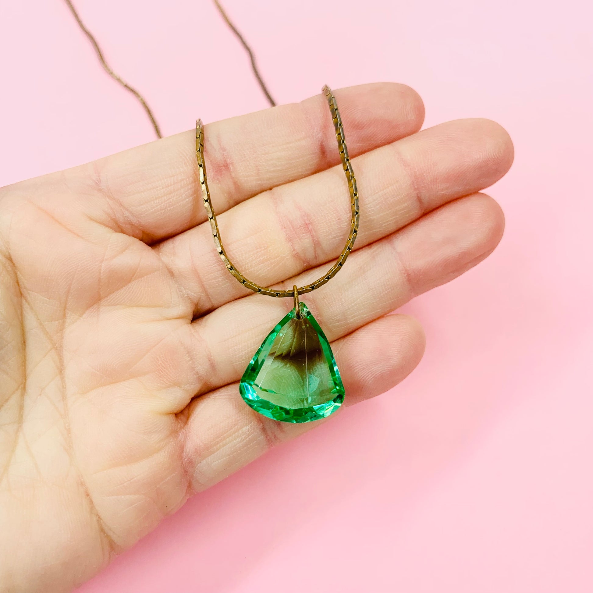 Green 2025 pendant necklace